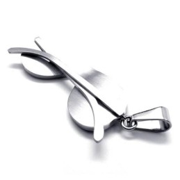 Μαύρο Μενταγιόν Κολιέ Από Τιτάνιο Με Μοντέλο Γυαλιών Ηλίου