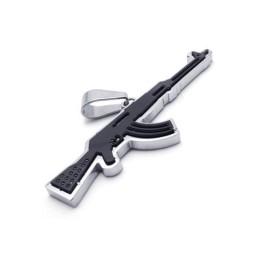 Ανδρικό Κολιέ Με Κρεμαστό Κόσμημα Ak47 Από Χρυσό Καθαρό Τιτάνιο