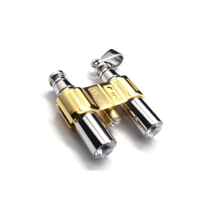 Κολιέ Με Κιάλια Από Χρυσό Και Ασήμι