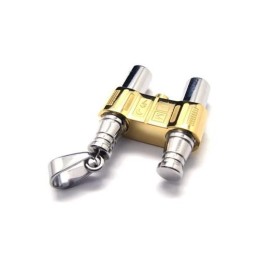 Κολιέ Με Κιάλια Από Χρυσό Και Ασήμι