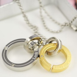 Μενταγιόν Από Τιτάνιο Lock Our Love Sweetheart Lovers Circle