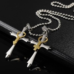 Κολιέ Με Σταυρό Από Τιτάνιο Για Άνδρες Και Γυναίκες, Σε Σχήμα Σταυρού, Για Άνδρες Και Γυναίκες