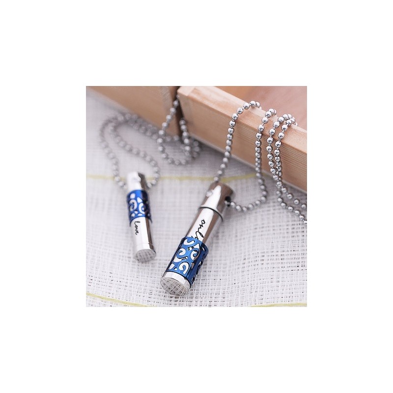 Κολιέ Από Τιτάνιο Με Μπλε Σχέδιο Sweetheart Lovers