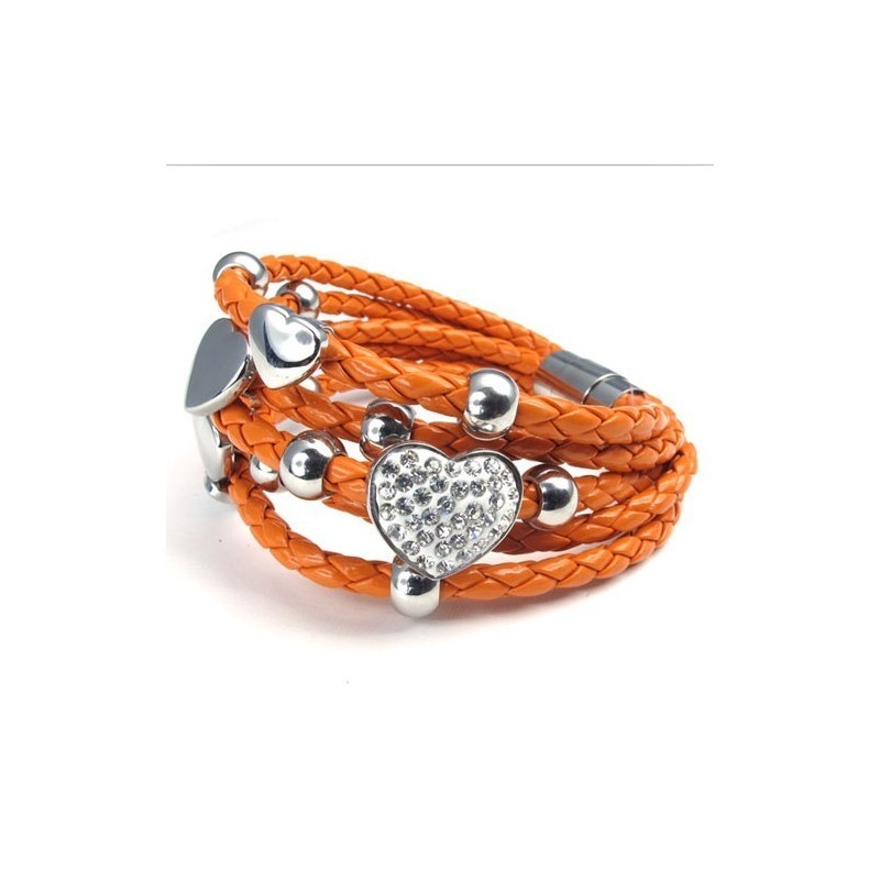 Όμορφο Σχέδιο Όμορφα Χρώματα Αξιόπιστο Βραχιόλι Από Ανοξείδωτο Δέρμα