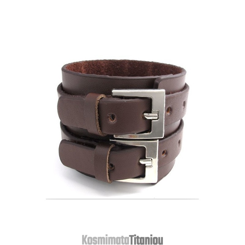 Επιδέξια Κατασκευή, Λεπτά Χρώματα, Αξιόπιστη Ποιότητα, Δερμάτινο Βραχιόλι Τιτανίου