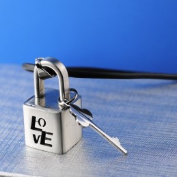 Κολιέ Με Κλειδαριά Τιτανίου Fashion Love