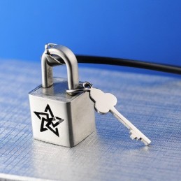 Μοντέρνο Κολιέ Με Κλειδαριά Τιτανίου Με Πέντε Άκρα