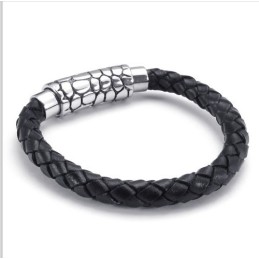 Μοντέρνο Σχεδιασμός Λεπτά Χρώματα Αξιόπιστο Δερμάτινο Βραχιόλι Τιτανίου Ποιότητας