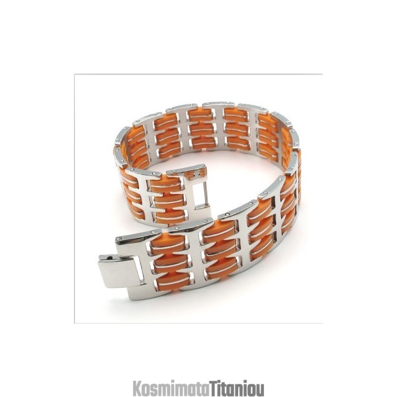 Επιδέξια Κατασκευή Πολύχρωμο Βραχιόλι Τιτανίου Εξαιρετικής Ποιότητας