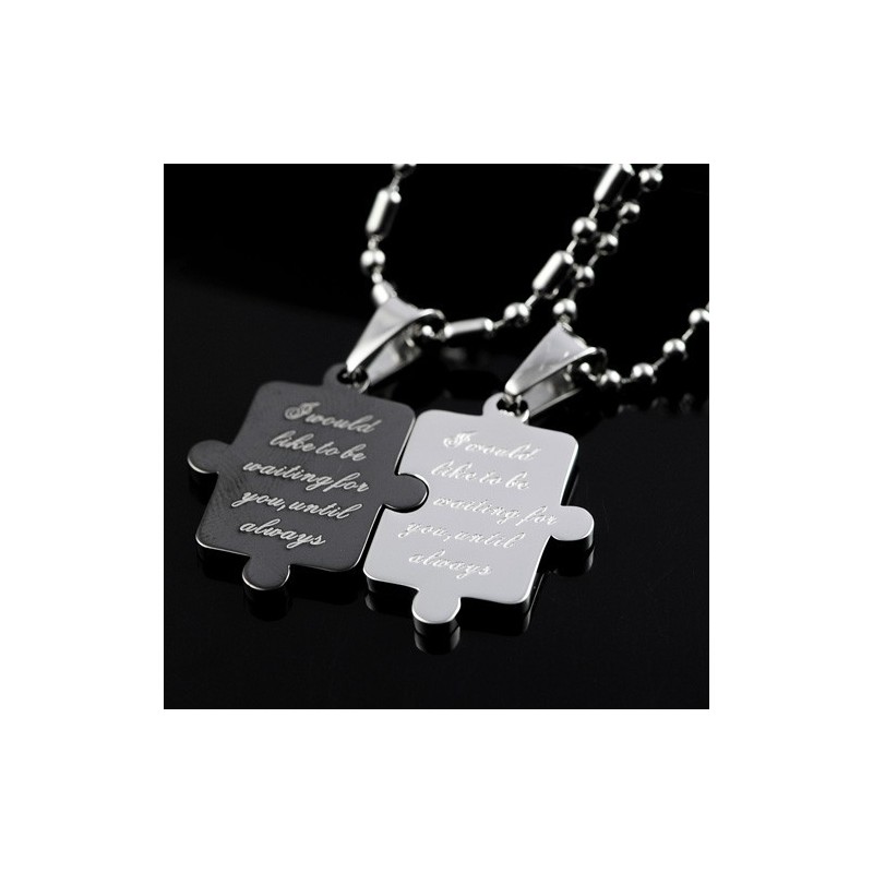 Κολιέ Από Τιτάνιο Μενταγιόν "Σ' Αγαπώ Για Πάντα"