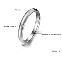 Αξιόπιστο Ποιοτικό Γυναικείο Δαχτυλίδι Τιτανίου Με Στρας