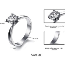 Αξιόπιστο Γυναικείο Δαχτυλίδι Τιτανίου Με Στρας