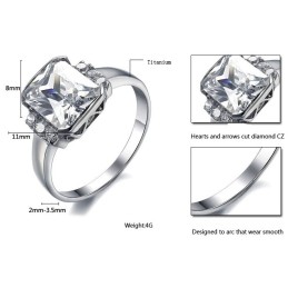 Γνωστό Για Το Γυναικείο Δαχτυλίδι Τιτανίου Υψηλής Ποιότητας Με Στρας