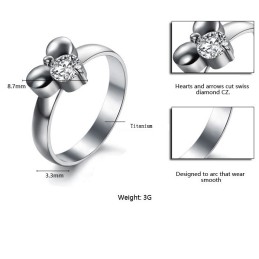 Γνωστό Για Το Γυναικείο Δαχτυλίδι Τιτανίου Υψηλής Ποιότητας Με Στρας