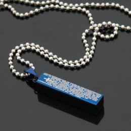 Μόδα Cuboid Blue Ανδρικό Κολιέ Τιτανίου