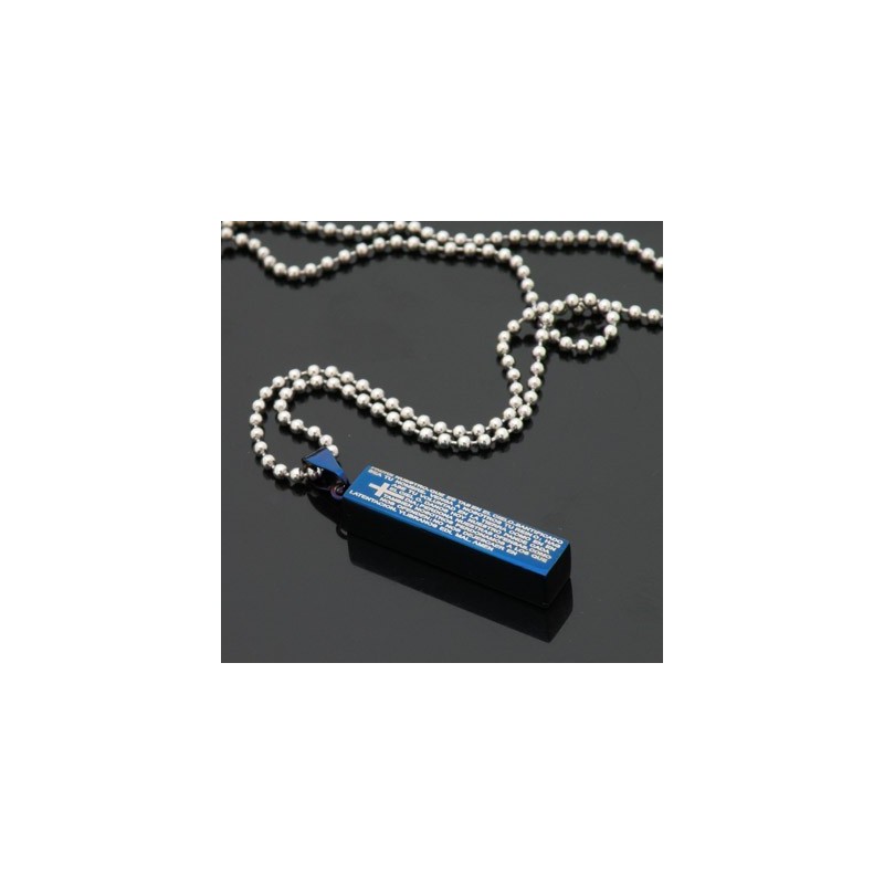 Μόδα Cuboid Blue Ανδρικό Κολιέ Τιτανίου Μόδα Cuboid Blue Ανδρικό Κολιέ Τιτανίου