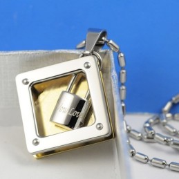 Κολιέ Από Τιτάνιο Με Κλειδαριά Wow Love Sweetheart Lock