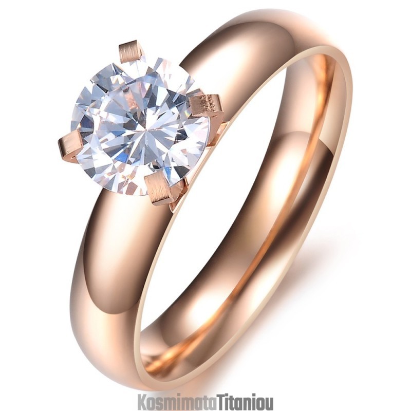 Γυναικείο Δαχτυλίδι Τιτανίου Μεγάλης Ποικιλίας Με Στρας