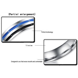 Εύκολο Στη Χρήση Μπλε-Μαύρο Δαχτυλίδι Τιτανίου Για Ερωτευμένους