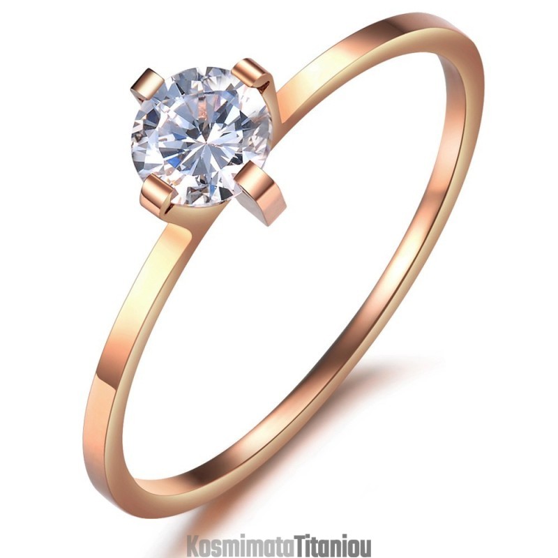 Αξιόπιστο Ποιοτικό Δαχτυλίδι Τιτανίου Για Εραστές Με Στρας