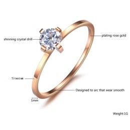 Αξιόπιστο Ποιοτικό Δαχτυλίδι Τιτανίου Για Εραστές Με Στρας