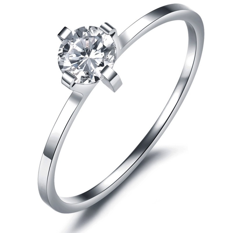 Αξιόπιστο Δαχτυλίδι Τιτανίου Για Εραστές Με Στρας