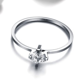 Αξιόπιστο Δαχτυλίδι Τιτανίου Για Εραστές Με Στρας