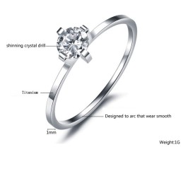 Αξιόπιστο Δαχτυλίδι Τιτανίου Για Εραστές Με Στρας