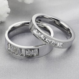 Δαχτυλίδι Τιτανίου Μεγάλης Ποικιλίας Για Εραστές Με Στρας