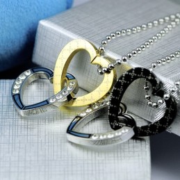 Μενταγιόν Και Κολιέ Από Τιτάνιο Fashion Couple Sweetheart (Ένα Ζευγάρι)