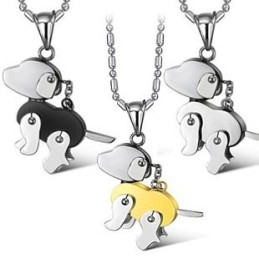 Σταθερής Ποιότητας Κολιέ Τιτανίου Σε Σχήμα Σκύλου