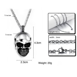 Κολιέ Από Τιτάνιο The King Of Quantity Skull