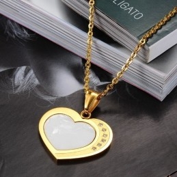 Κολιέ Από Τιτάνιο Με Κέλυφος Και Σχήμα Καρδιάς Για Να Έχετε Μια Μακρά Ιστορία