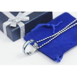 Κλασικό Κορεάτικο Μενταγιόν Δαχτυλιδιού Και Κολιέ Τιτανίου