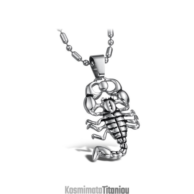 Κολιέ Από Τιτάνιο Υψηλής Ποιότητας Με Σχέδιο Σκορπιού