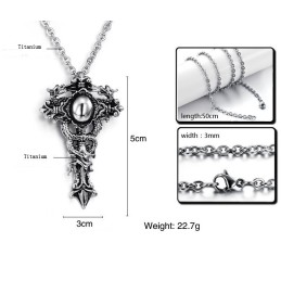 Κολιέ Από Τιτάνιο Με Σταυρό Και Μεγάλη Ποικιλία