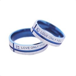 Δαχτυλίδι Τιτανίου "Love Only You" Με Σχέδιο "Couples Right"