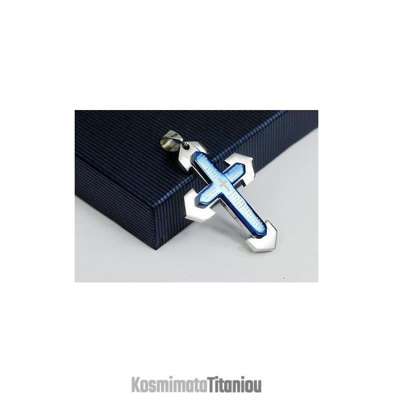 Μενταγιόν Και Κολιέ Από Τιτάνιο Με Σταυρό Από Τη Βίβλο