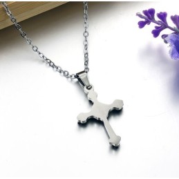 Κολιέ Από Τιτάνιο Με Γυναικείο Σταυρό Εξαιρετικής Ποιότητας Και Στρας