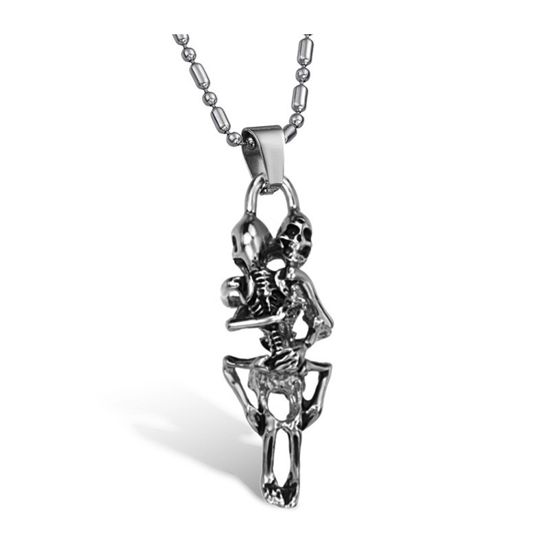 Σταθερής Ποιότητας Ανδρικό Κολιέ Από Τιτάνιο Με Κρανίο