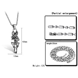 Σταθερής Ποιότητας Ανδρικό Κολιέ Από Τιτάνιο Με Κρανίο