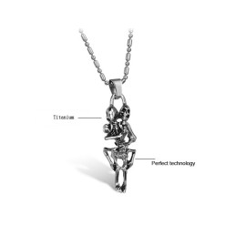 Σταθερής Ποιότητας Ανδρικό Κολιέ Από Τιτάνιο Με Κρανίο