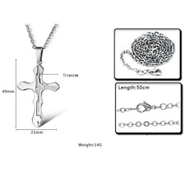 Εύχρηστο Κολιέ Από Τιτάνιο Με Σταυρό