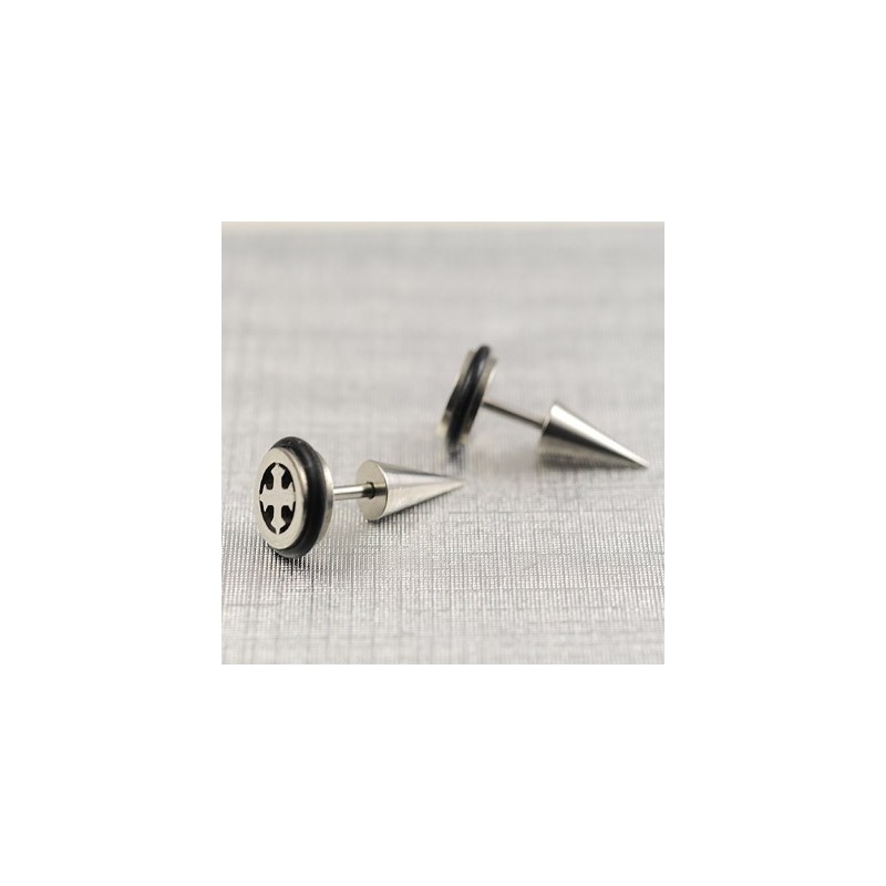 Σκουλαρίκια Με Σταυρό Από Τιτάνιο