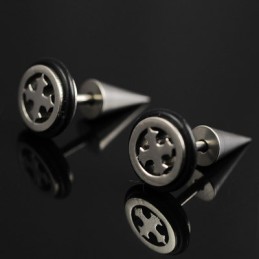 Σκουλαρίκια Με Σταυρό Από Τιτάνιο