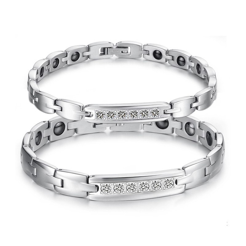 Αξιόπιστο Βραχιόλι Τιτανίου Lodestone Για Λάτρεις Με Στρας