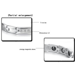 Αξιόπιστο Βραχιόλι Τιτανίου Lodestone Για Λάτρεις Με Στρας