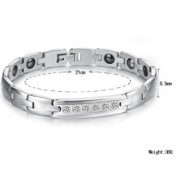 Αξιόπιστο Βραχιόλι Τιτανίου Lodestone Για Λάτρεις Με Στρας