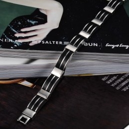 Αξιόπιστη Φήμη Ανδρικό Βραχιόλι Σιλικόνης Τιτανίου Με Συνοπτική Γραφή