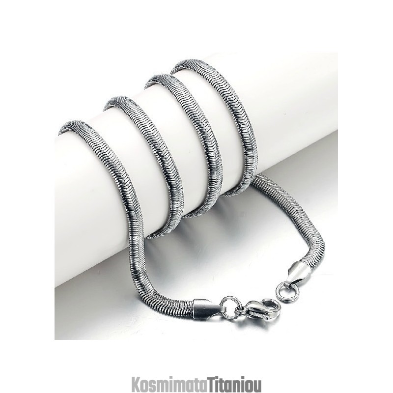 Αλυσίδα Τιτανίου Flat Snake Εξαιρετικής Ποιότητας Αλυσίδα Τιτανίου Flat Snake Εξαιρετικής Ποιότητας